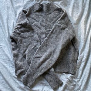 & other stories mock-neck sweater (gray)
